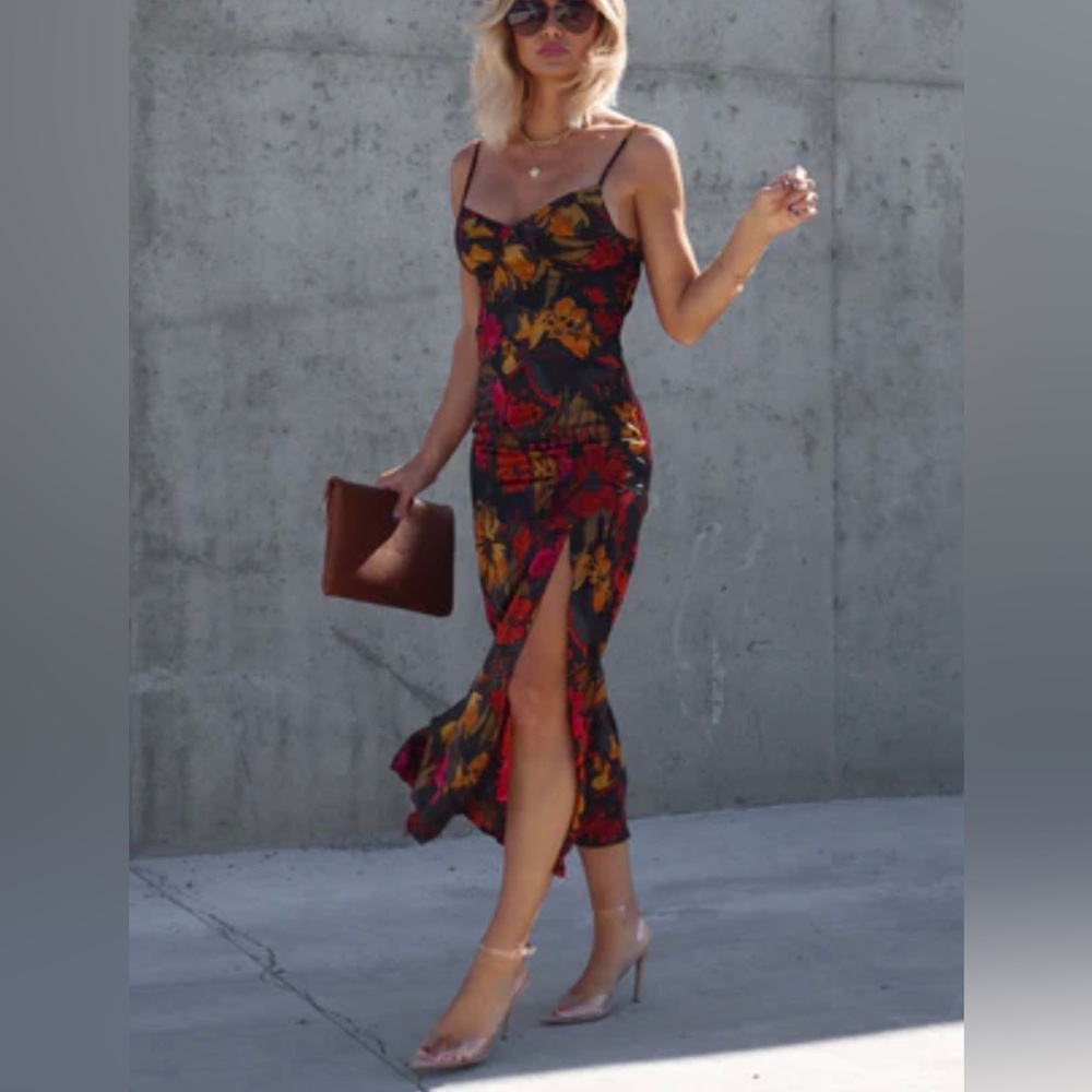 Perfect autumn colored dress Vici Satin dress Medium